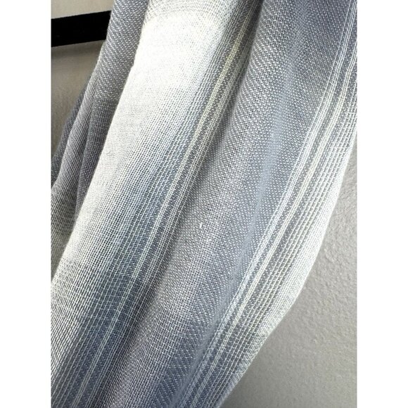 LOFT NWT Blue White Plaid Scarf Coastal Grandma Nautical Summer Lightweight Flaw - Picture 9 of 12